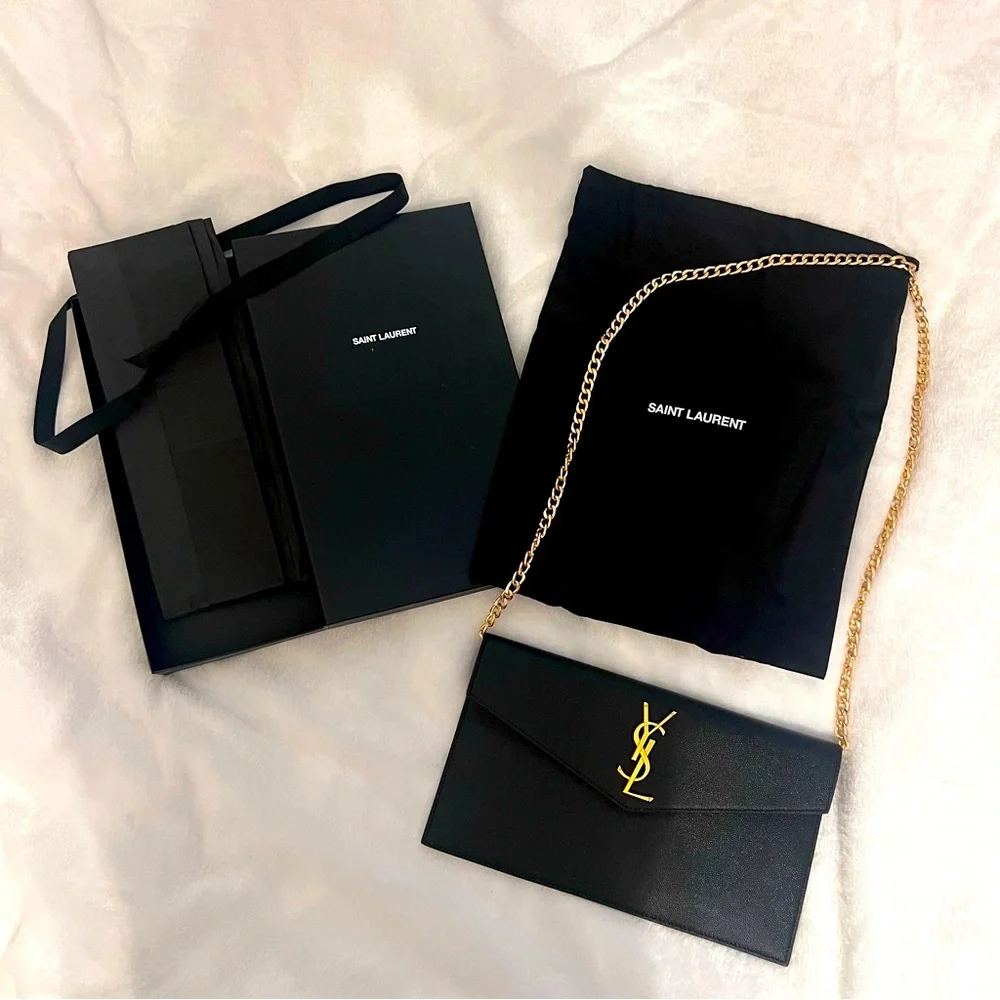 NIB YSL POUCH ON CHAIN CROSSBODY - Picture 1 of 4